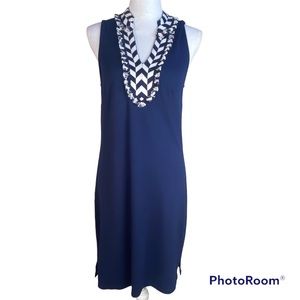 Crown & Ivy Navy Sleeveless Knit Weekend In Lisbon Dress XS NWT